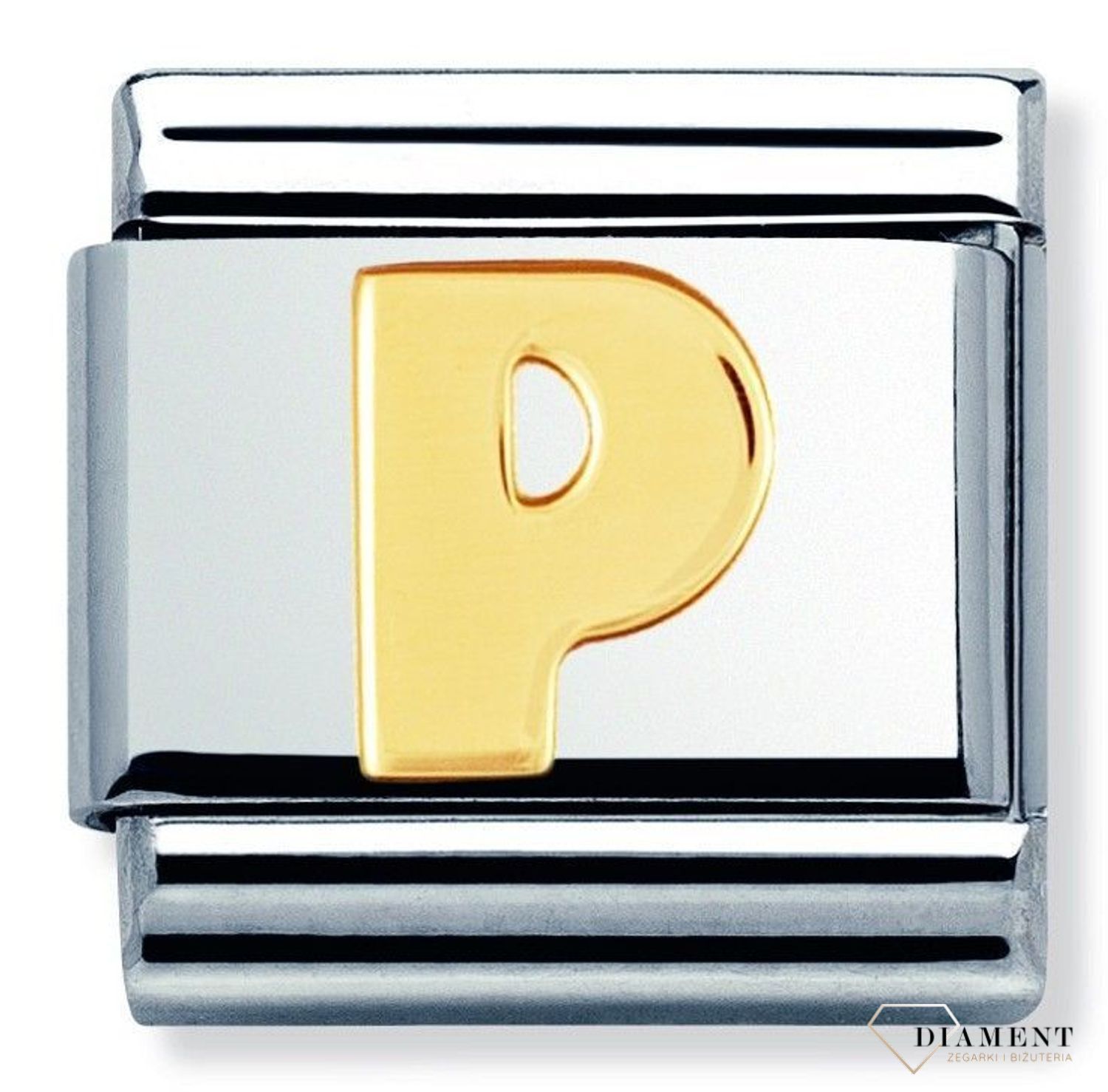 Charms Nomination Composable Gold litera P 030101 16 biżuteria nomination nomination zawieszki nomination baza.jpg